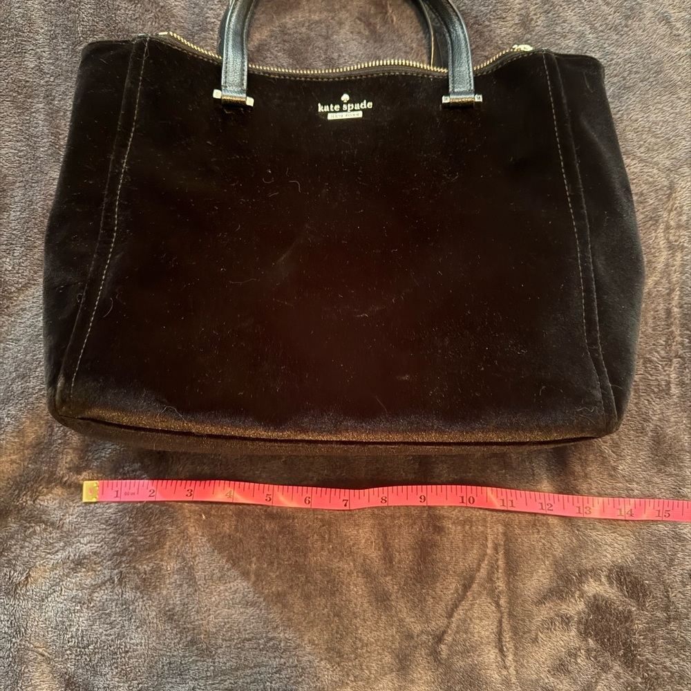 Kate Spade Black Velvet Tote Bag